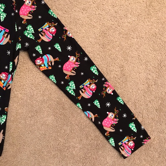 No Boundaries Christmas Sloth Long Sleeve Tee Womens Plus Size 3XL Super Stretch - Picture 6 of 7